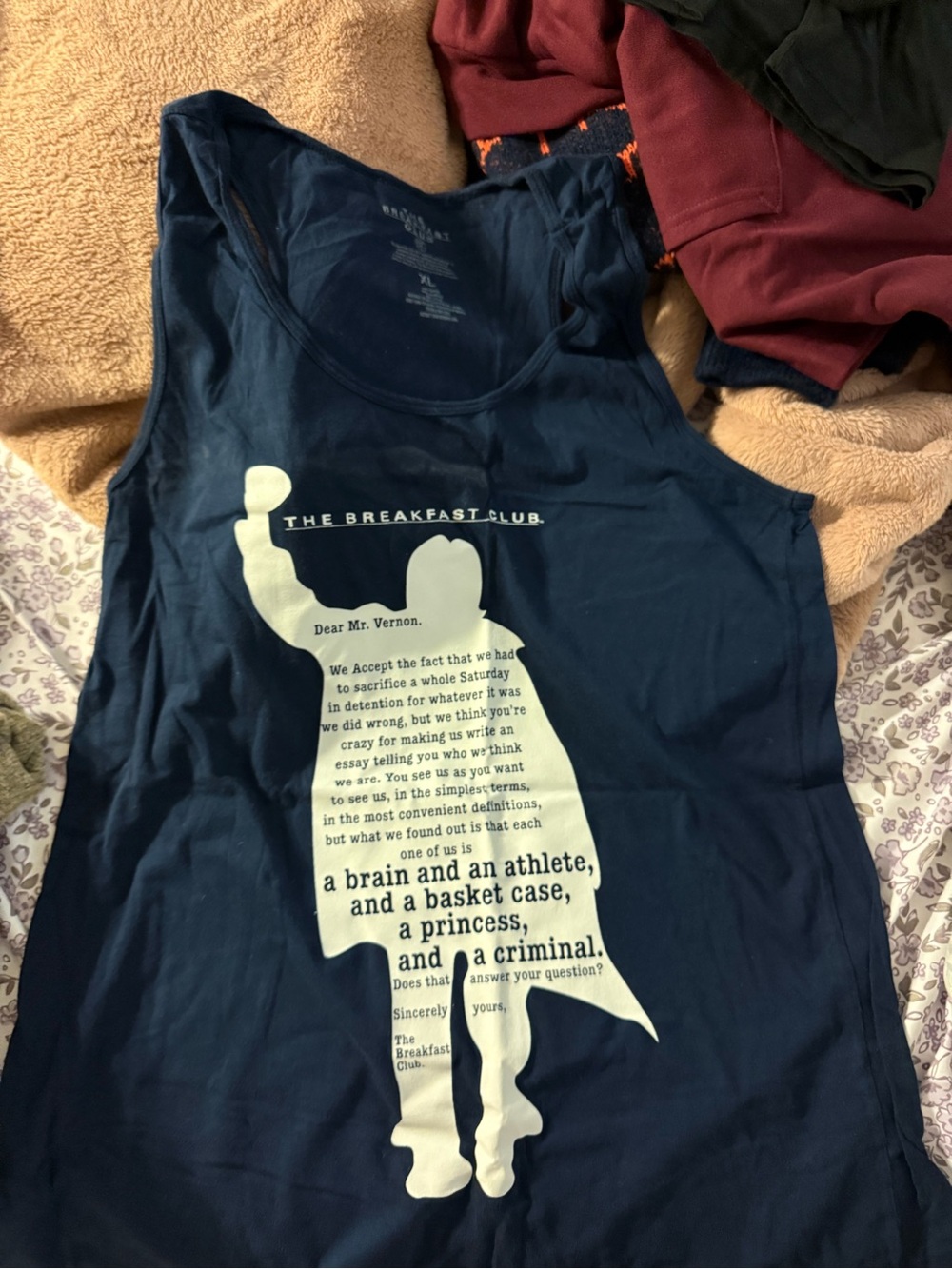 NWOT The Breakfast Club Bender Silhouette Girls Tank Top View 2